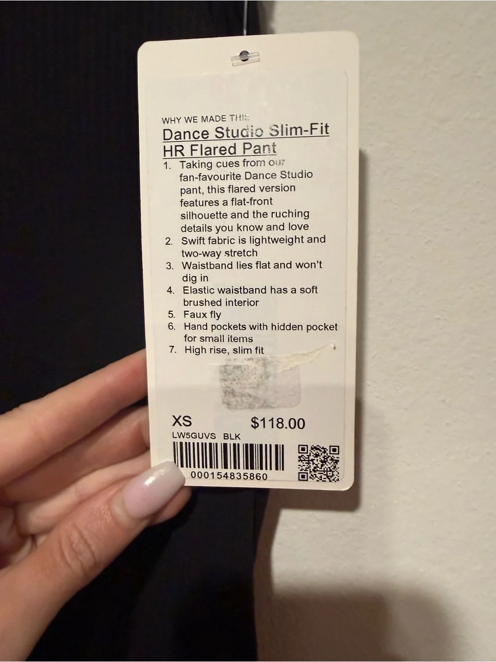 NWT Lululemon Dance studio slim fit HR flared pant size XS
